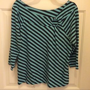 Fiorlini International aqua stripe pullover